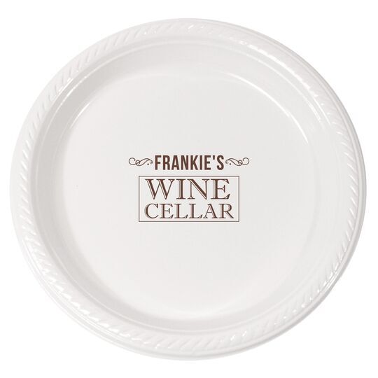 Vintage Wine Cellar Plastic Plates